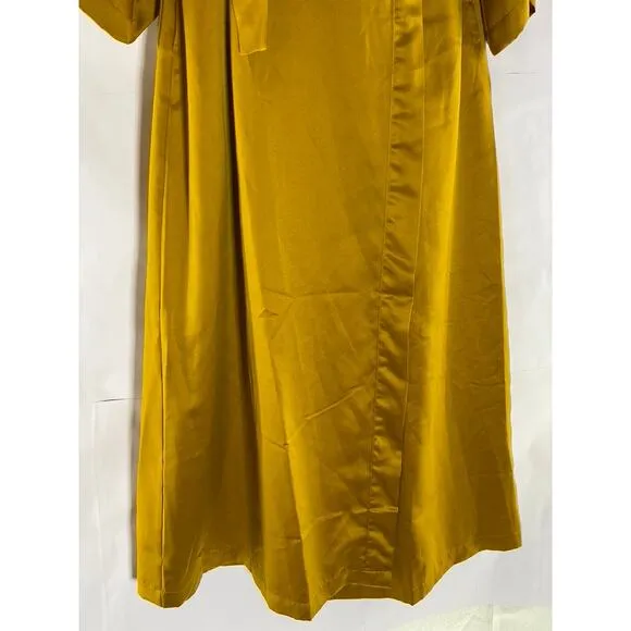 INC INTERNATIONAL CONCEPTS Women's Gold Floral Lace Embroidered Kimono Robe SZXS