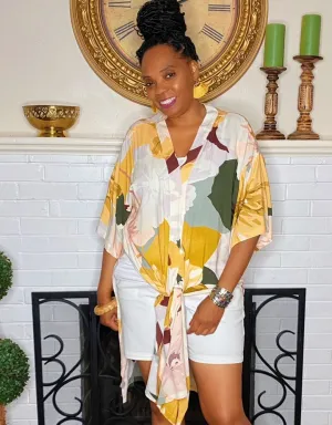 Iris Floral Duster/Kimono