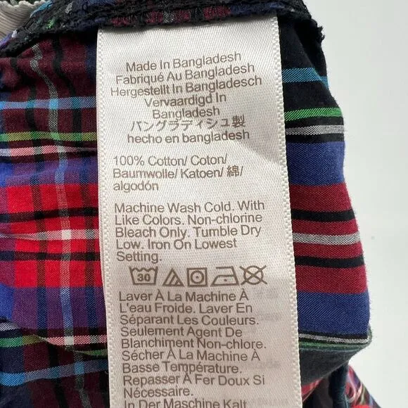 J Crew Pajamas Womens M Plaid Black Stewart Tartan Set Cozy Classic