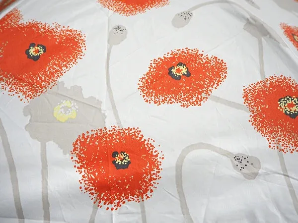 Japanese Folding Parasol for both rain and shine - Poppy pattern
