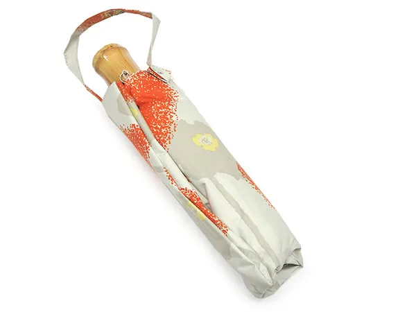 Japanese Folding Parasol for both rain and shine - Poppy pattern