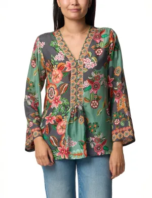 Johnny Was Botina Blouse - Clarkwood Teal C17524B8