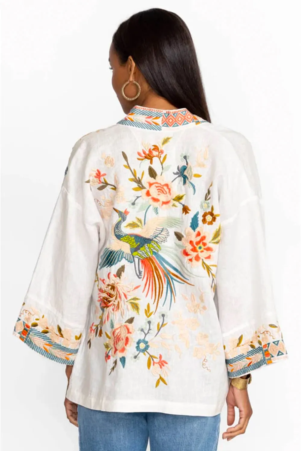 Johnny Was Ceretti Linen Cropped Kimono j48123-4