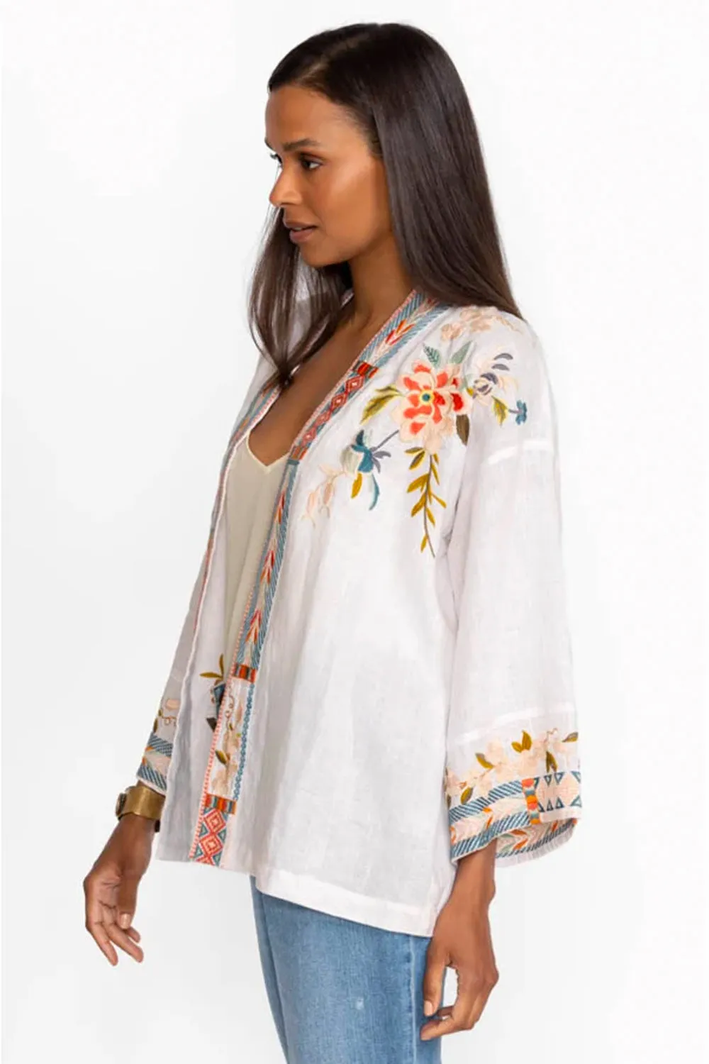 Johnny Was Ceretti Linen Cropped Kimono j48123-4