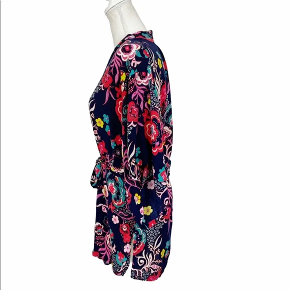 Josie Natori Floral Print Boho Kimono Robe/Cardi/Bathing Suit Cover in a Small