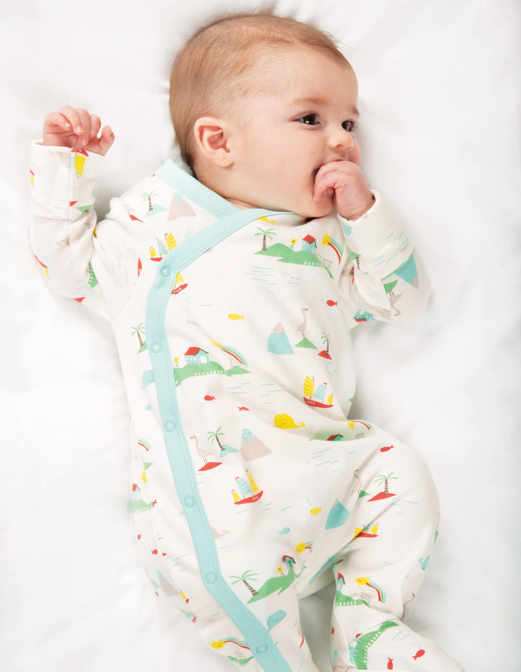 Kai Kimono Babygrow - Island Life