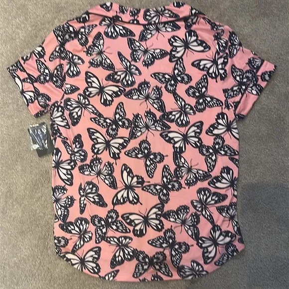 Kate Spade New York Pink Butterfly Print Pajama Set!