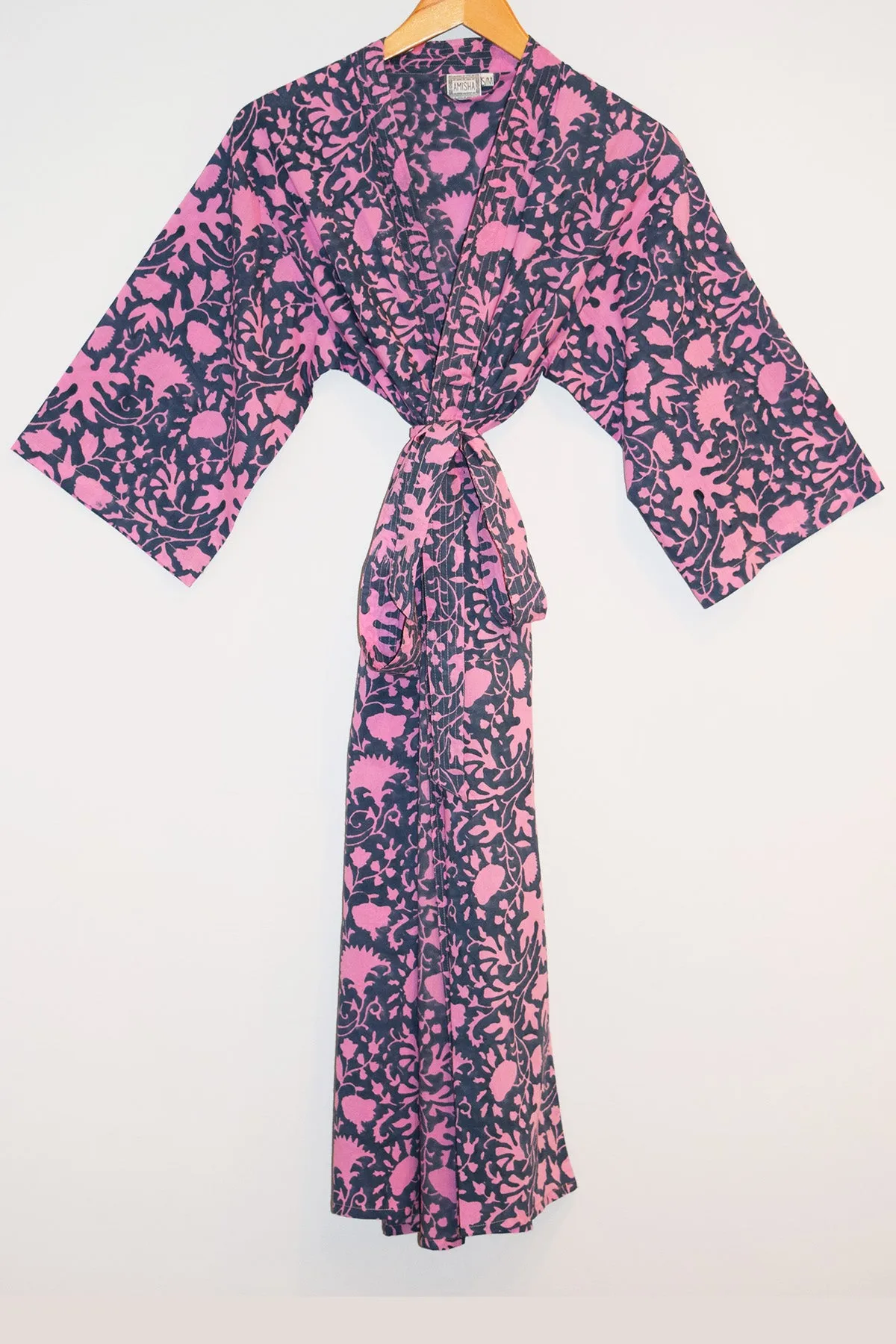 Kerala Long Robe | Shadow Floral Midnight