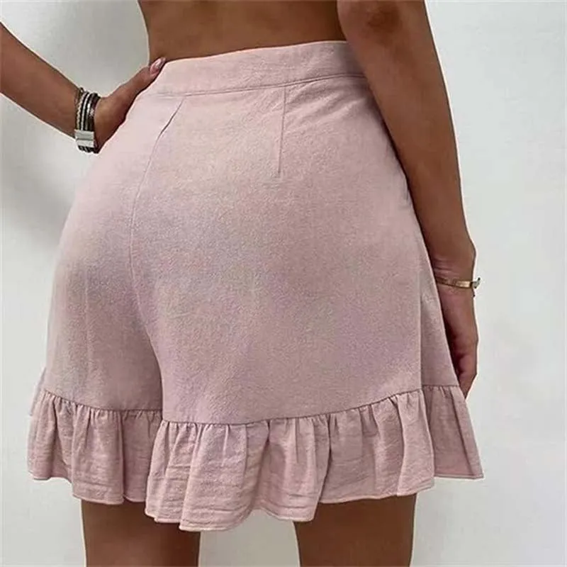 Kersha | Flowy Ruffle Hem Shorts