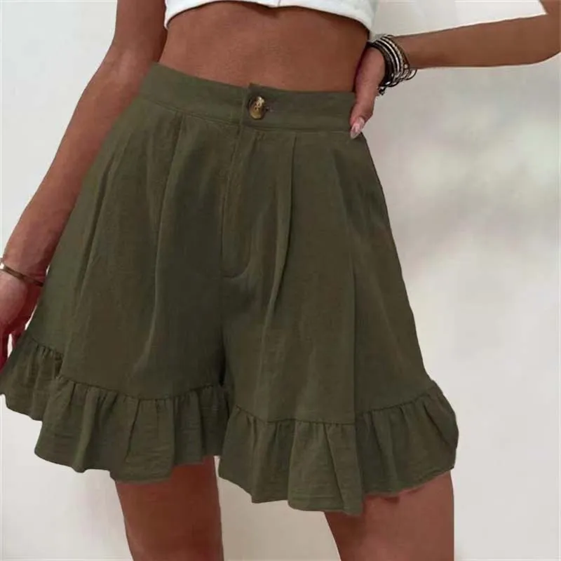 Kersha | Flowy Ruffle Hem Shorts