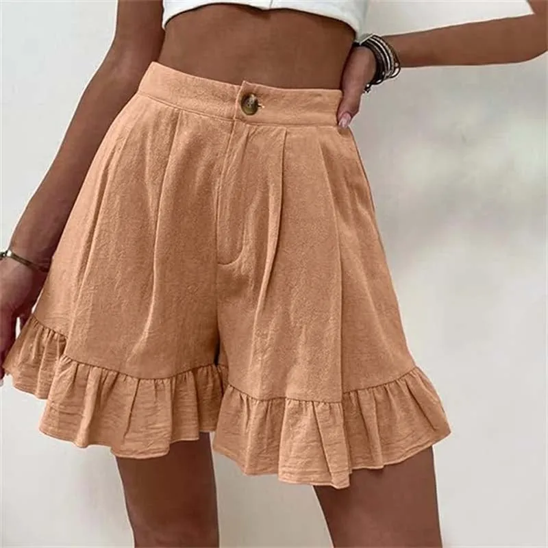 Kersha | Flowy Ruffle Hem Shorts