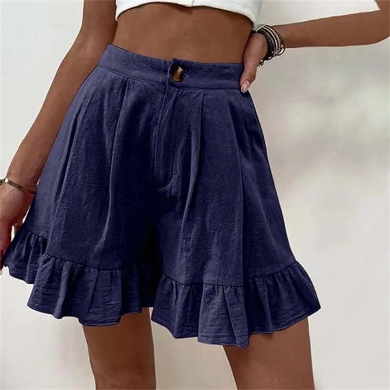 Kersha | Flowy Ruffle Hem Shorts