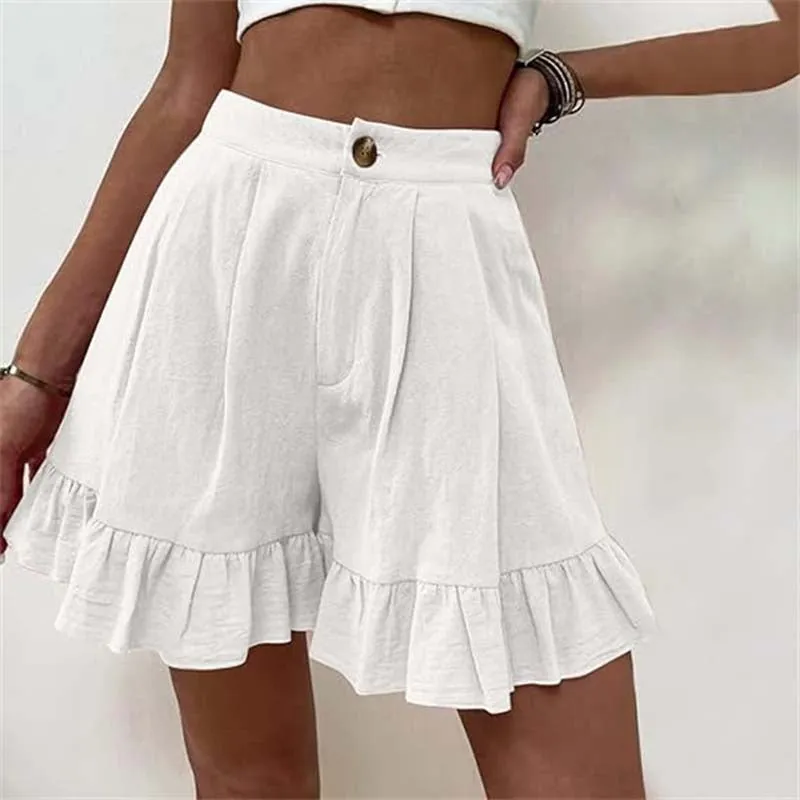 Kersha | Flowy Ruffle Hem Shorts