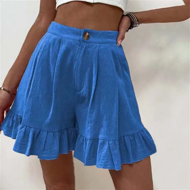 Kersha | Flowy Ruffle Hem Shorts