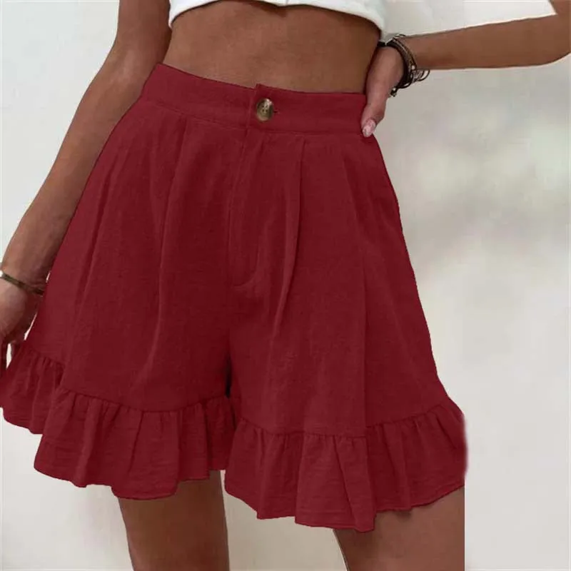 Kersha | Flowy Ruffle Hem Shorts