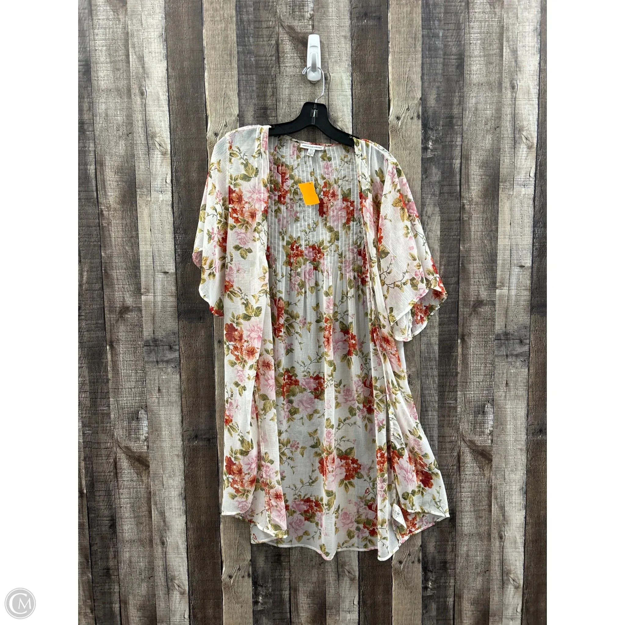 Kimono By American Eagle In Floral Print, Size: Xs