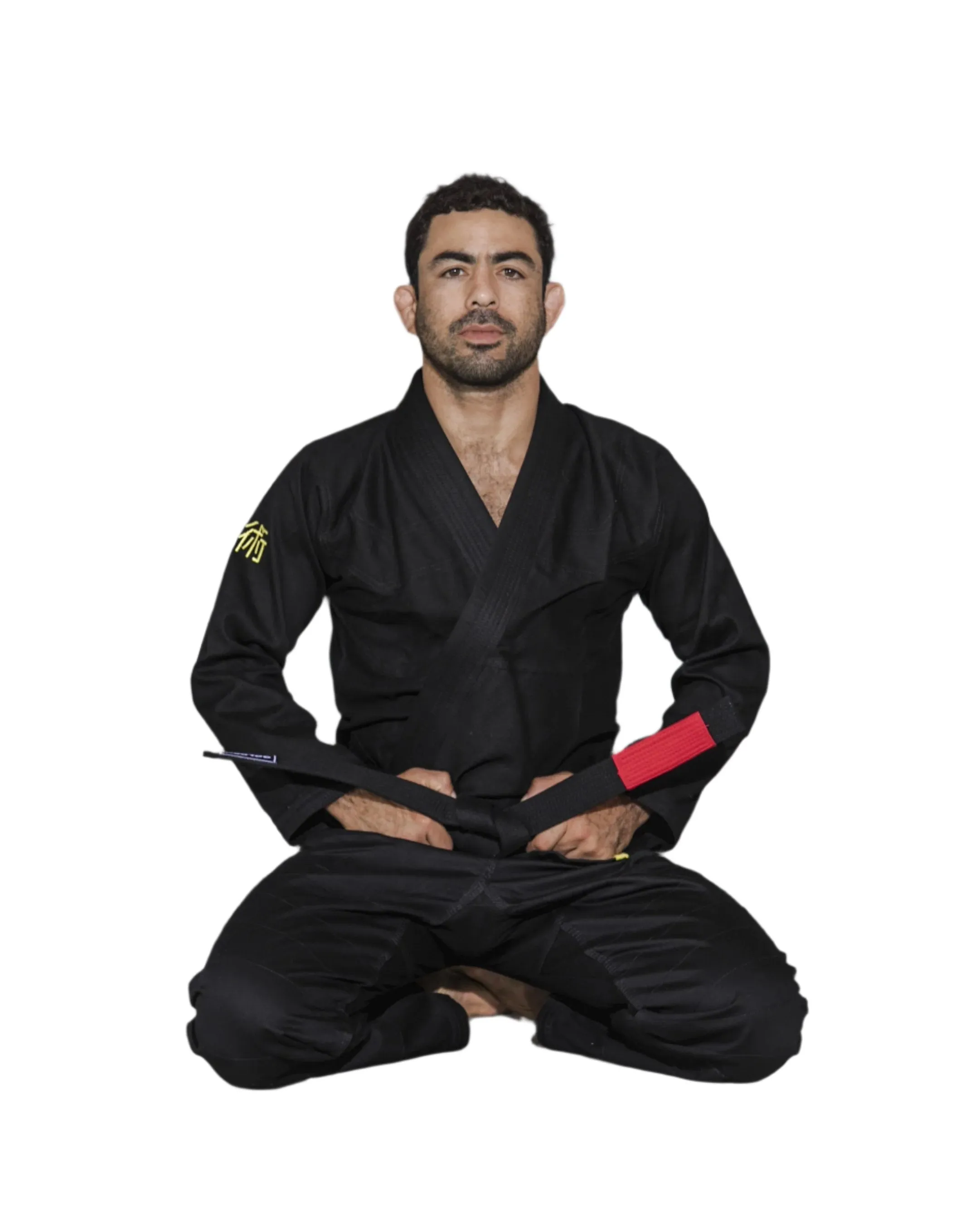 Kimono de Jiujitsu Golden Kids Light Negro/Amarillo- 100% Algodón