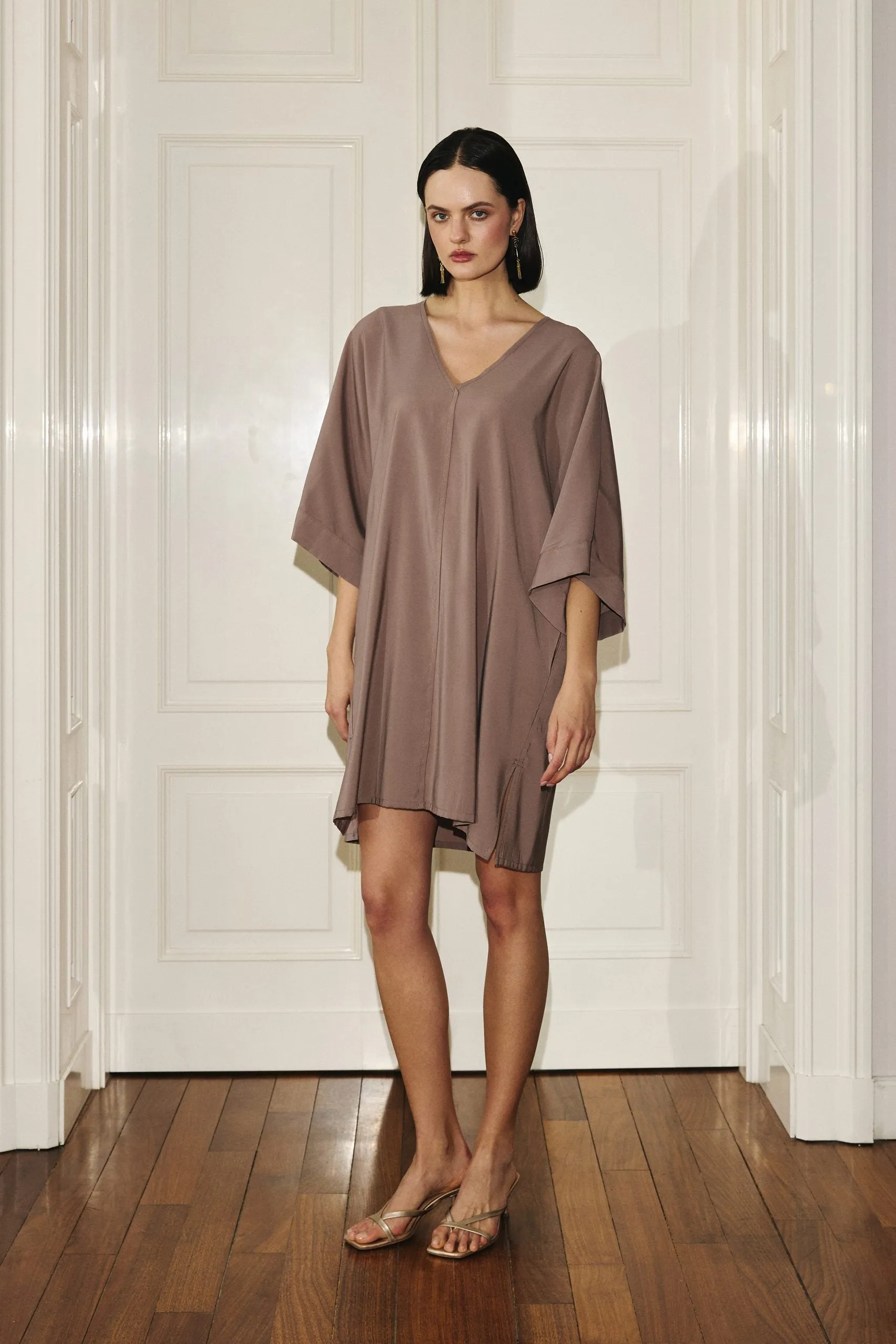 Kimono Dress Light Chocolate