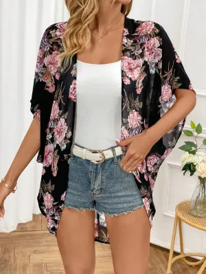 Kimono Floral Clásico para Mujer