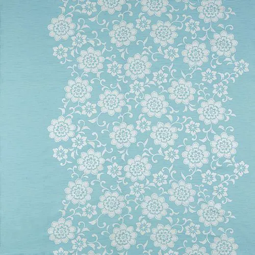 Kimono tsutsumi - Hana Karakusa Light Blue  花唐草 セイジ (Japanese Wrapping Cloth)  145 x 145 cm