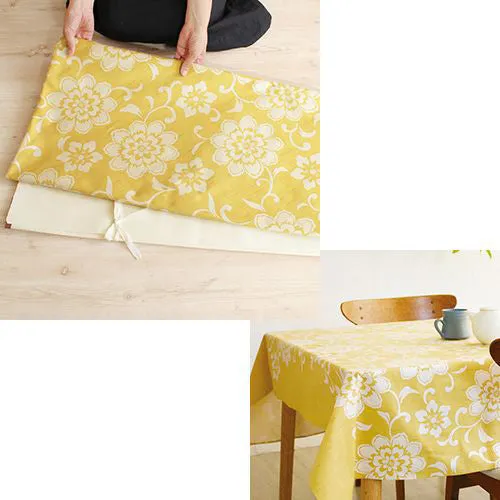 Kimono tsutsumi - Hana Karakusa Light Blue  花唐草 セイジ (Japanese Wrapping Cloth)  145 x 145 cm