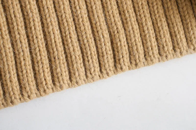 Knit Single-breasted High-collared Floral Sweater