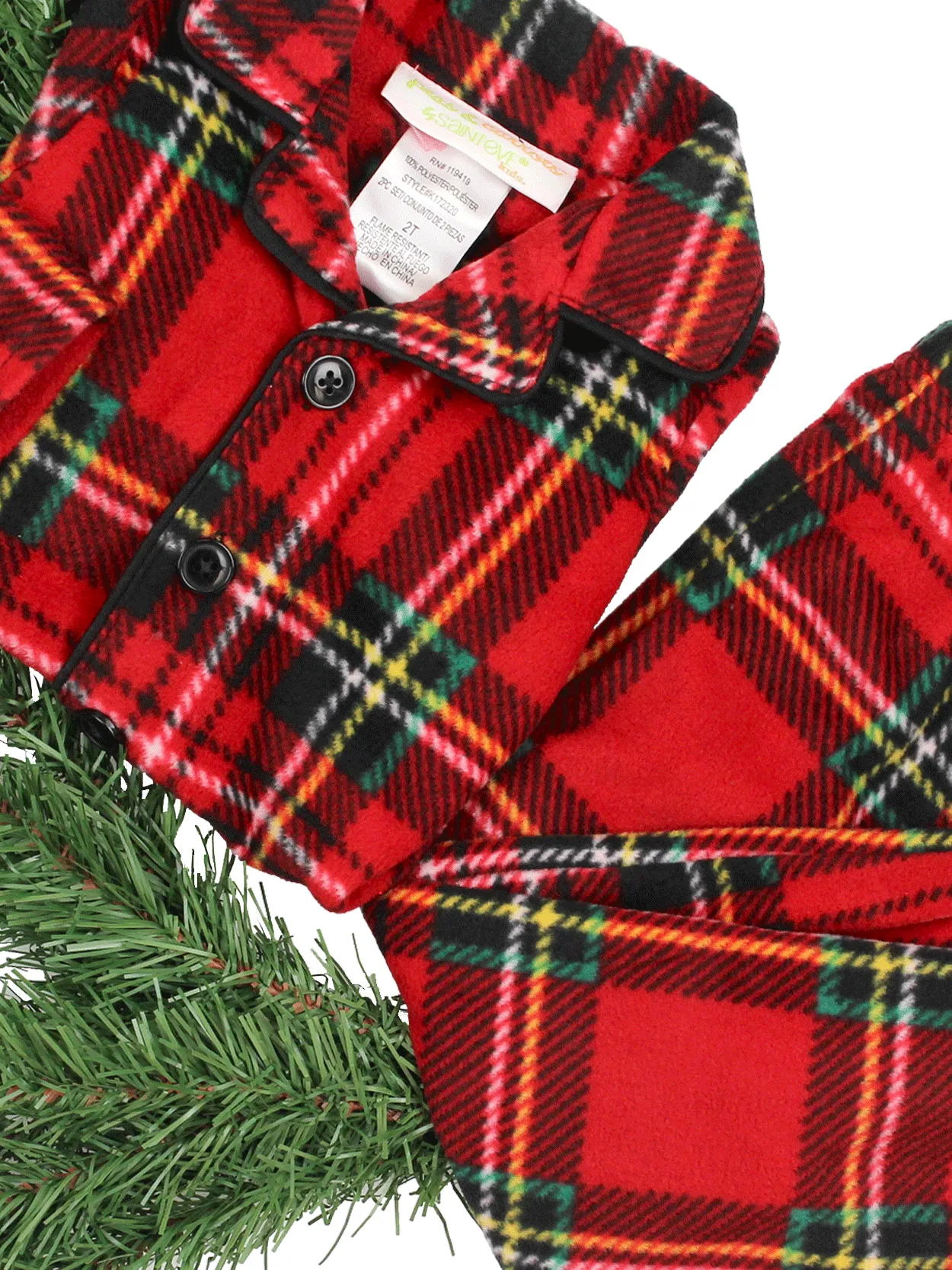 Komar Kids Holiday Plaid Coat Pajamas