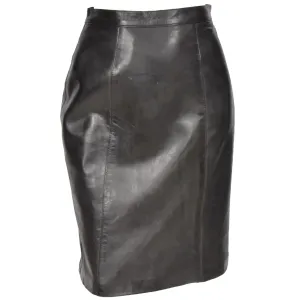 Ladies' Genuine Leather Pencil Skirt