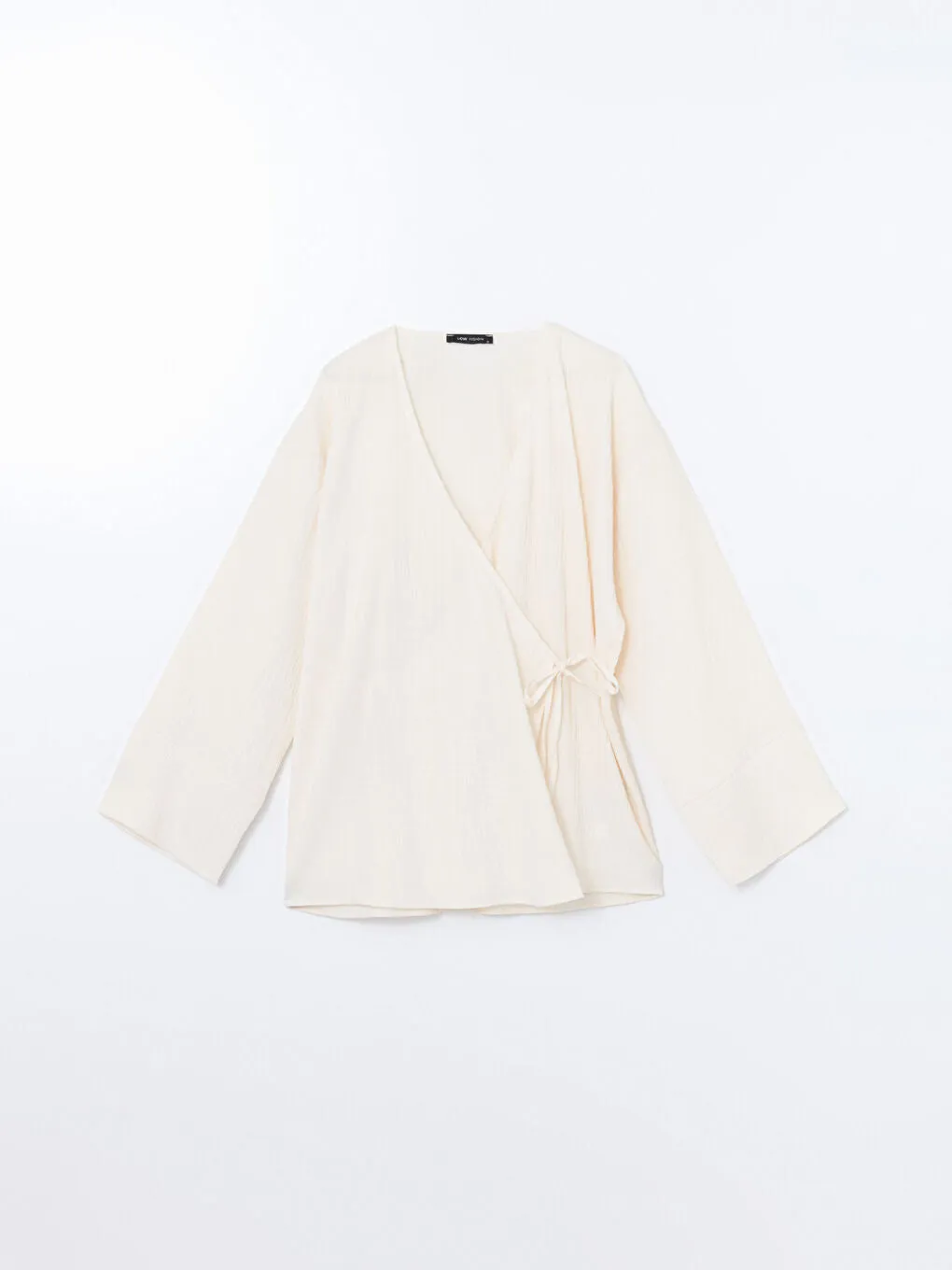 LCW Vision Khaki Double Breasted Textured Women Kimono
