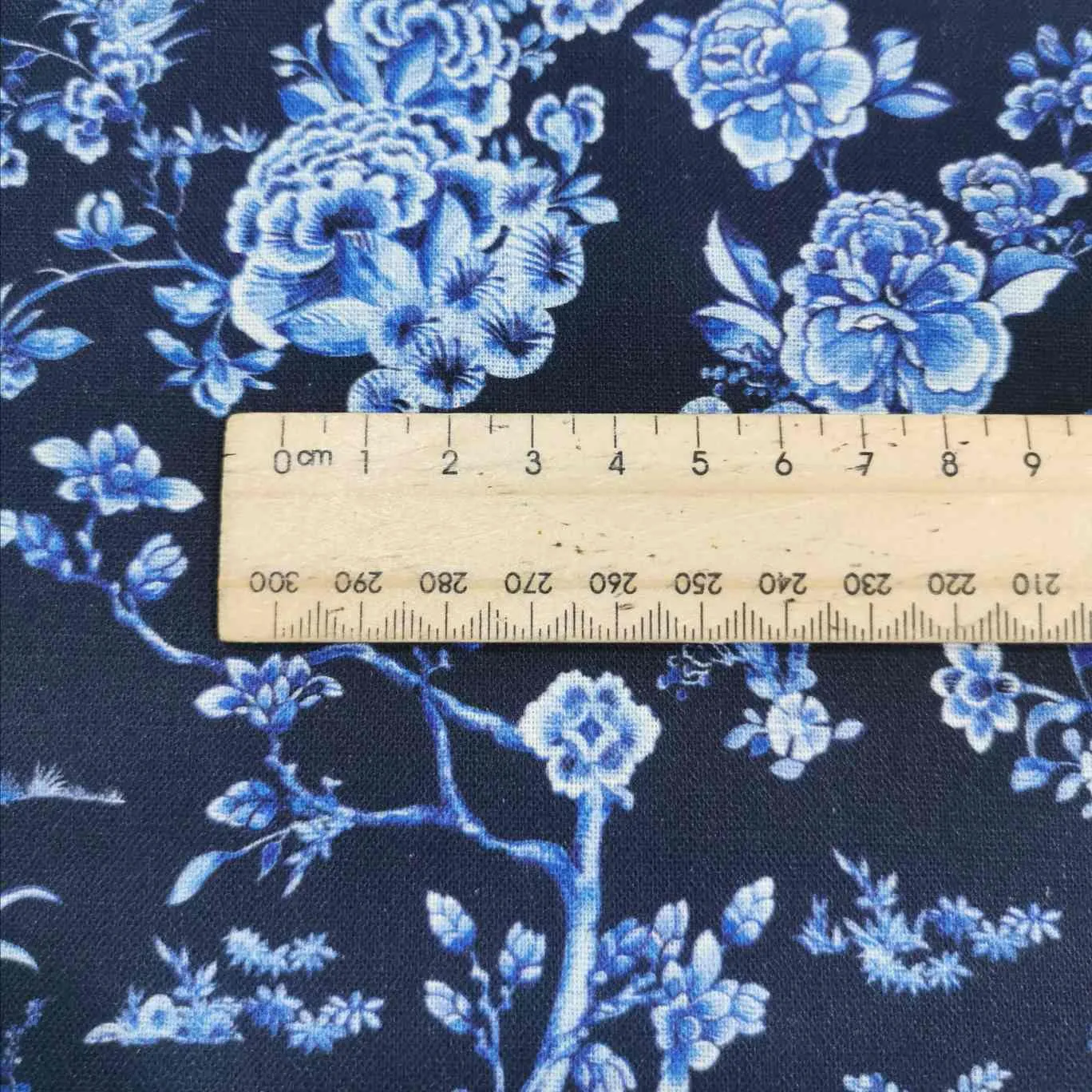 Linen Cotton, Porcelain Toile, Navy