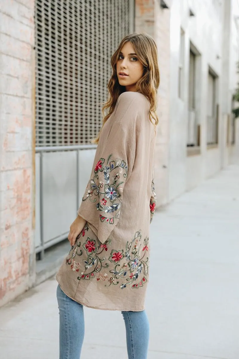 Long Floral Kimono Cardigan - 7 colors
