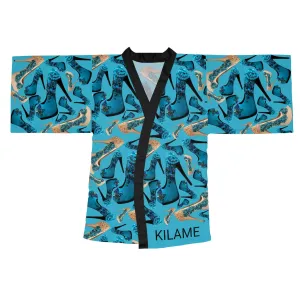 Long Sleeve Kimono Robe Eisla 'Blue Sky'