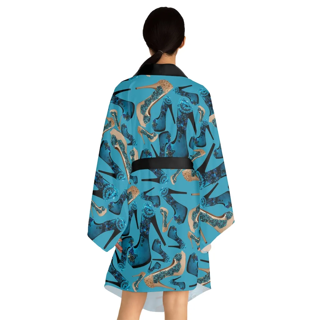 Long Sleeve Kimono Robe Eisla 'Blue Sky'