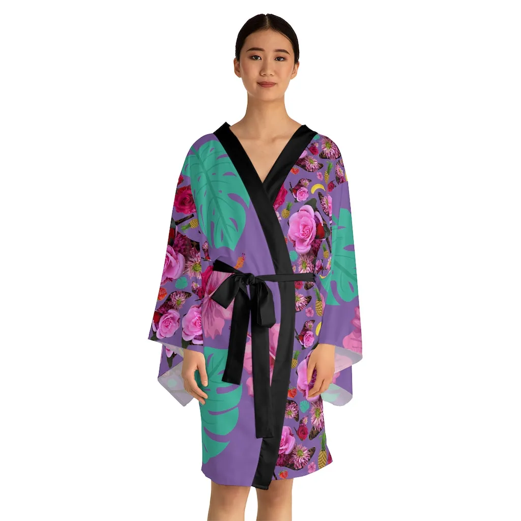 Long Sleeve Kimono Robe 'Jungle Fashion'