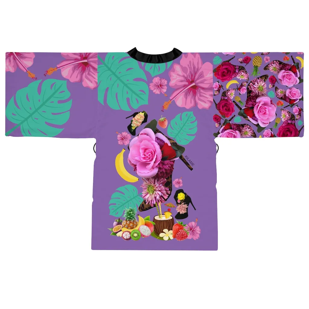 Long Sleeve Kimono Robe 'Jungle Fashion'