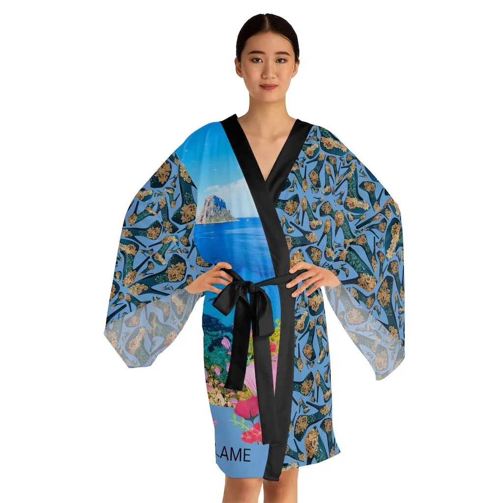 Long Sleeve Kimono Robe 'Viva la vida'