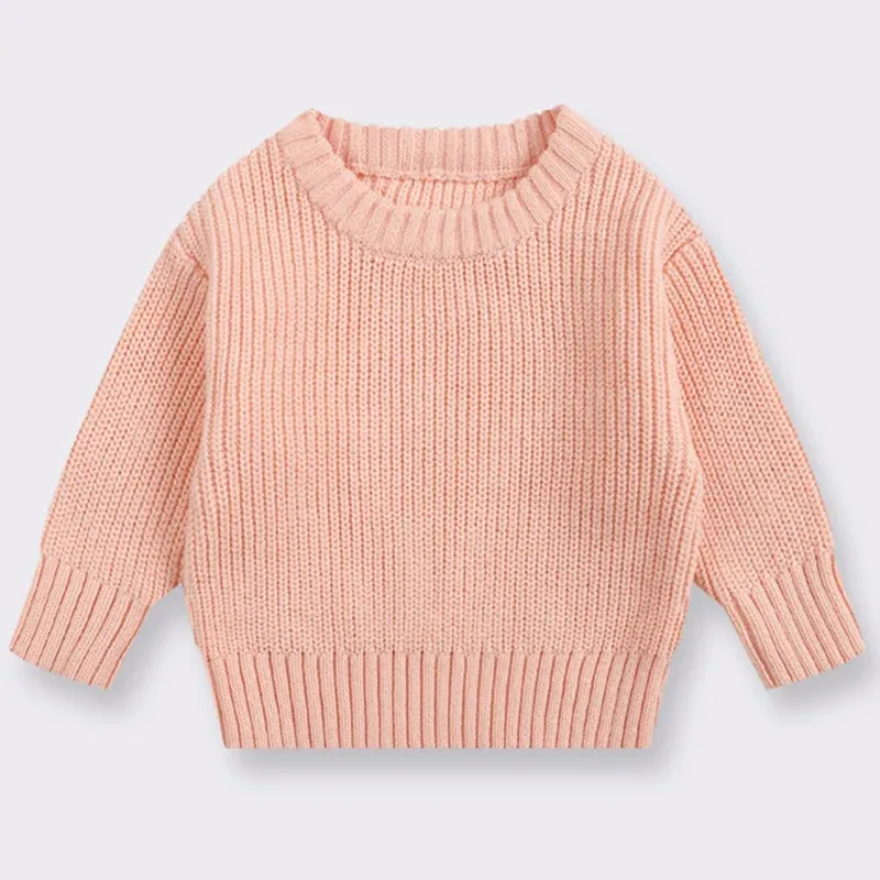 Long Sleeve Solid Color Knit Sweater
