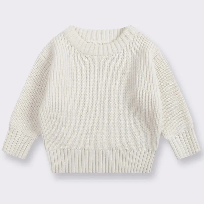 Long Sleeve Solid Color Knit Sweater