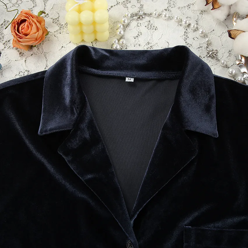 Loose Long Sleeved Casual Cardigan Pajamas