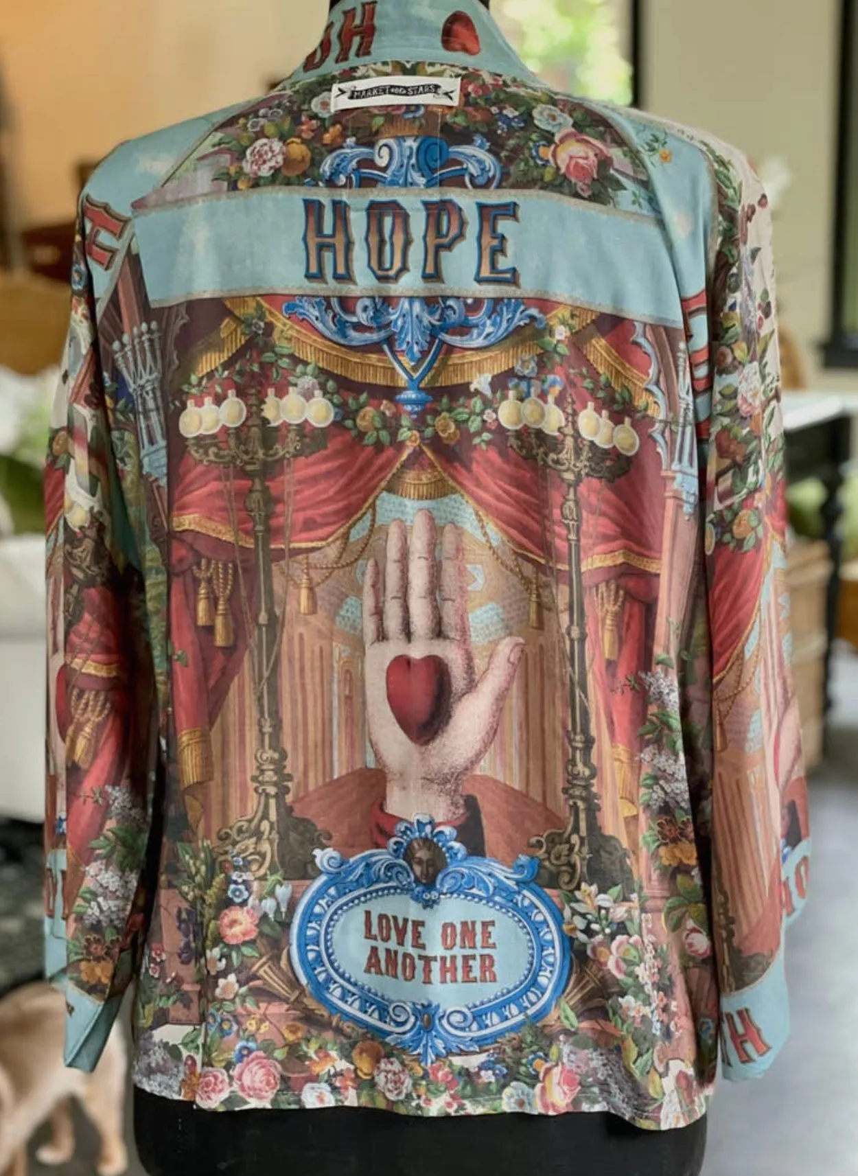 Love Language Cropped Bamboo Kimono