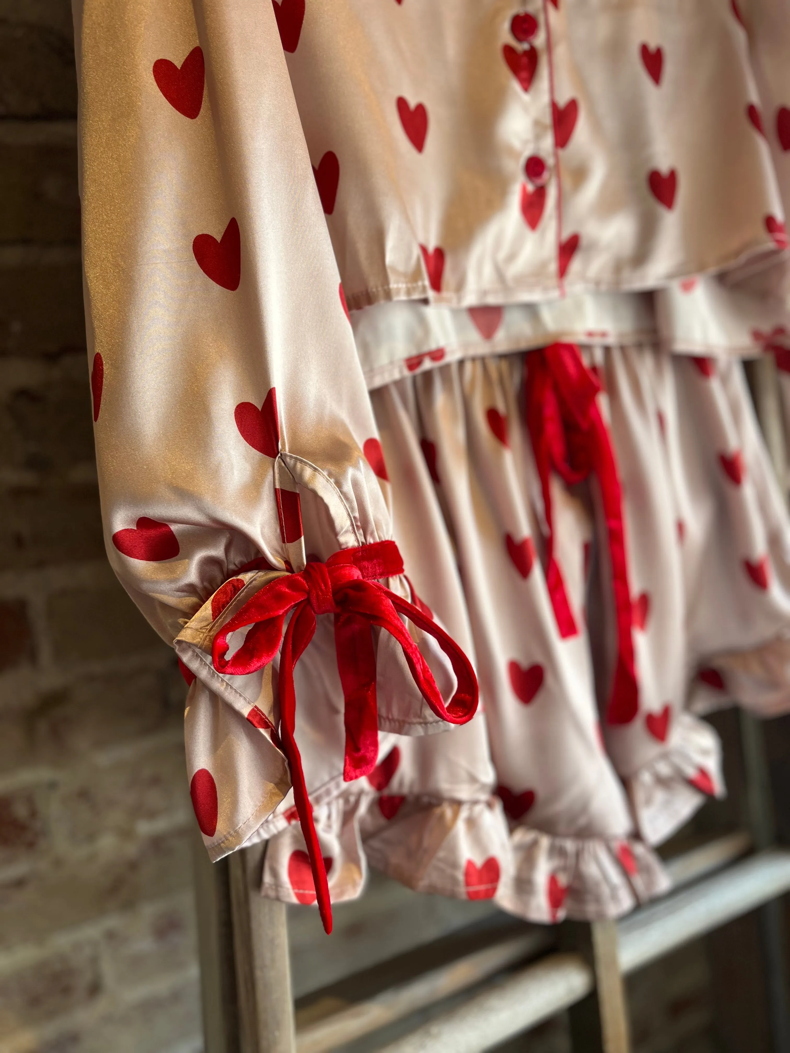 Love PJ SET w/Velvet Ties