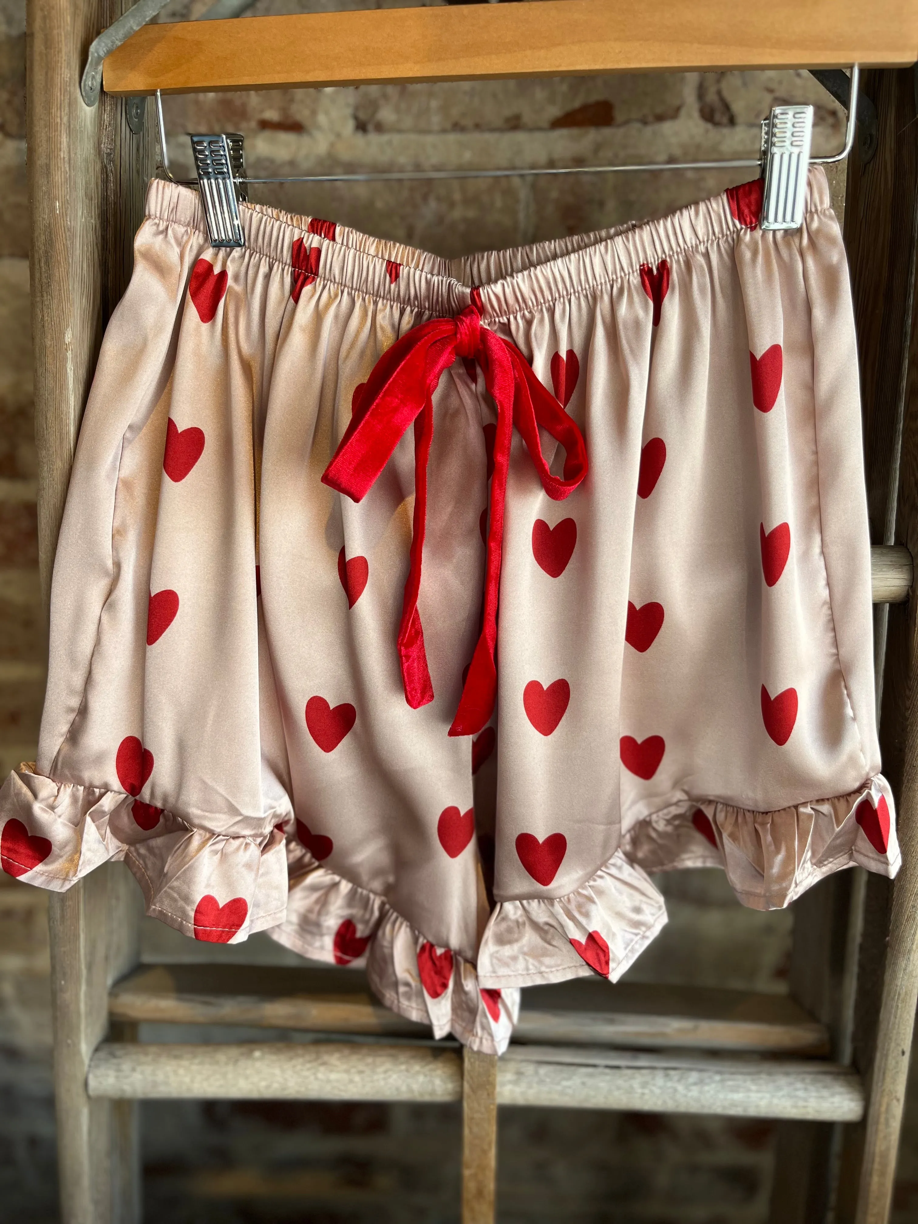 Love PJ SET w/Velvet Ties