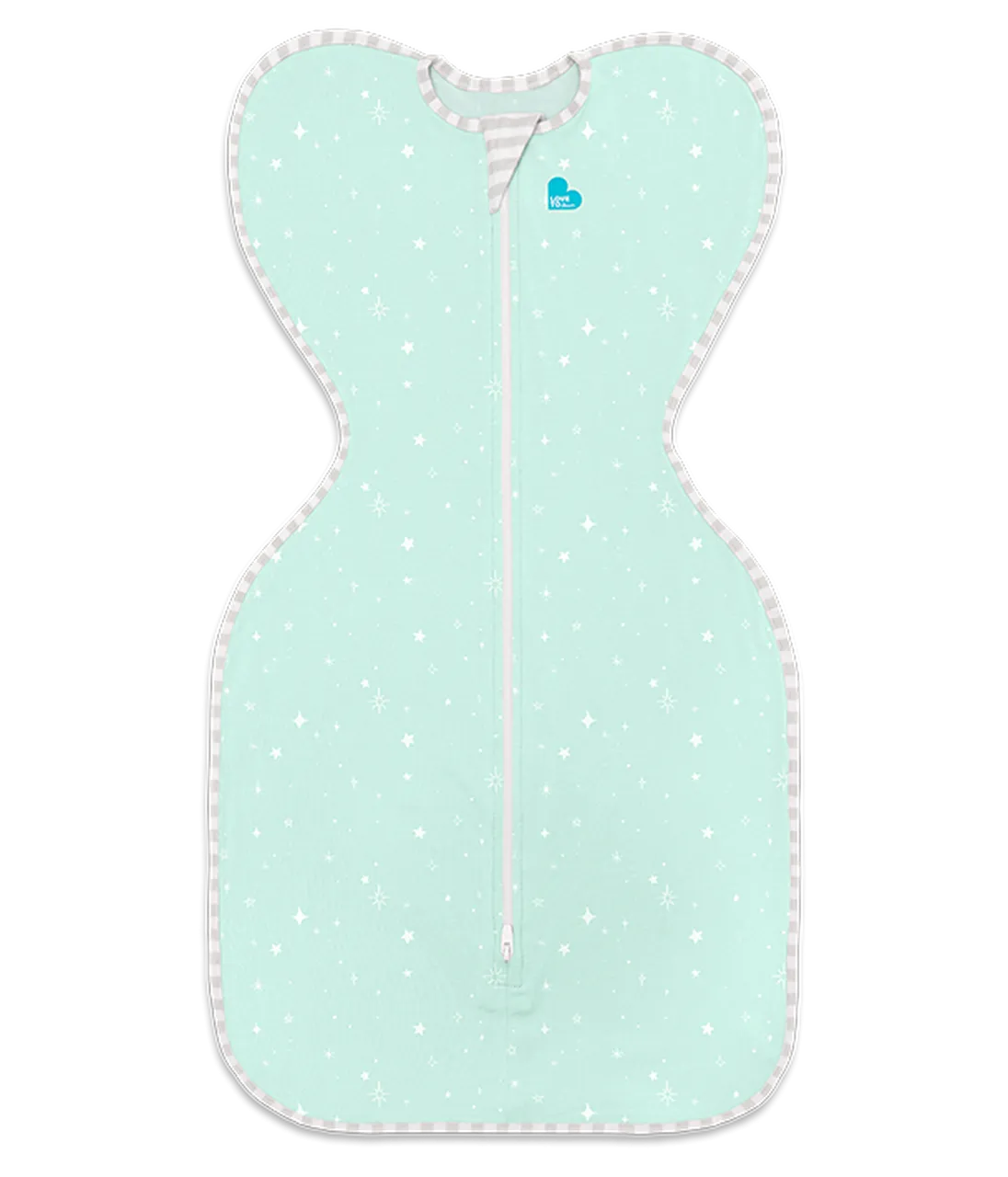 Love To Dream Swaddle UP Lite 0.2 tog Mint (Stars Design) - 3 Sizes