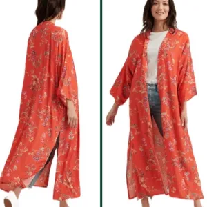 Lucky Brand Floral Textured Kimono