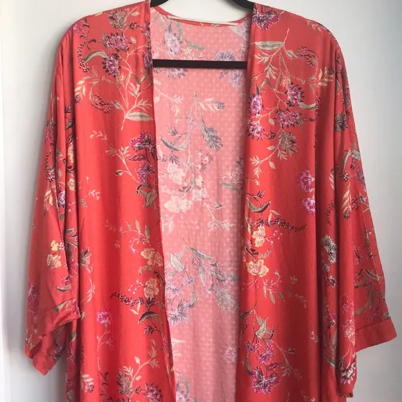 Lucky Brand Floral Textured Kimono
