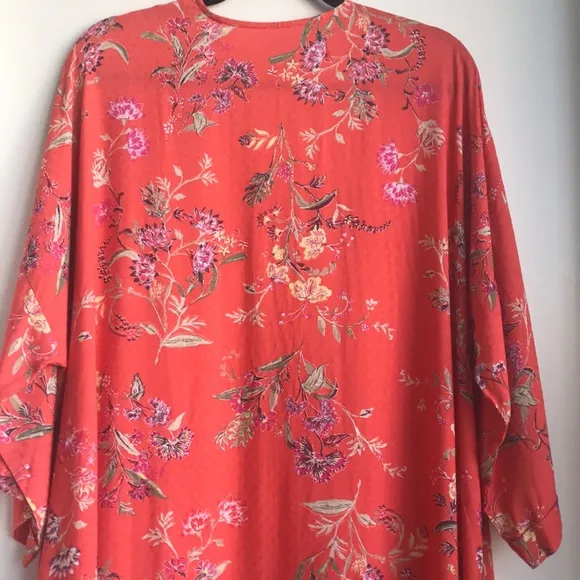 Lucky Brand Floral Textured Kimono