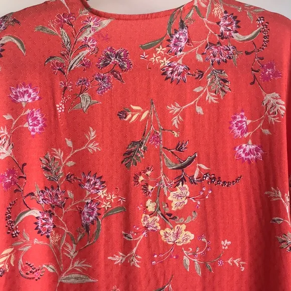 Lucky Brand Floral Textured Kimono