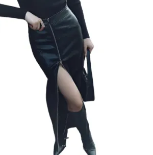 Luxe Allure High-Slit Maxi Skirt