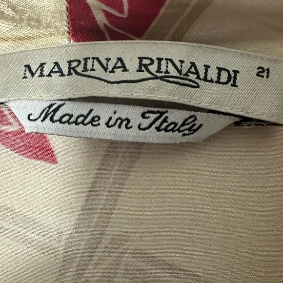 Marina Rinaldi Floral Satin Kimono Top Jacket Asian Inspired