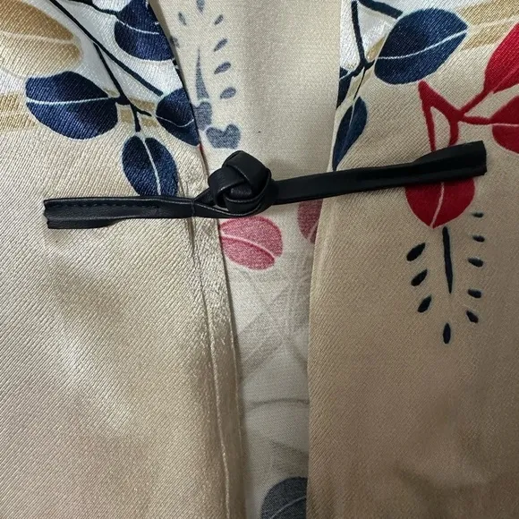 Marina Rinaldi Floral Satin Kimono Top Jacket Asian Inspired